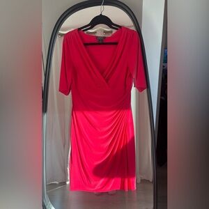 Ralph Lauren Bold Red Midi Dress